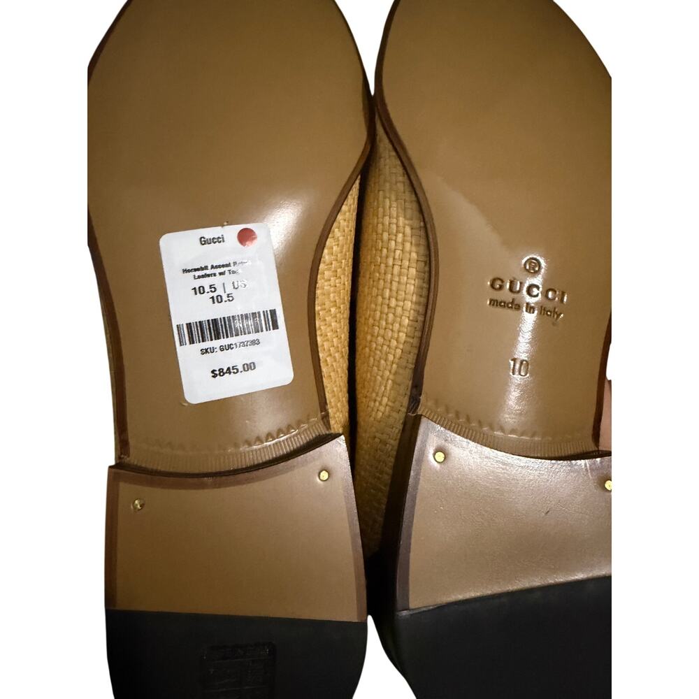 Gucci NWB Beige and Brown Men's Slip-On Loafers - Picture 8 of 11